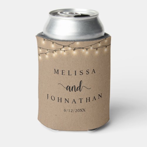 Wedding Dinner and Party Rustic String Lights Can Can Cooler
