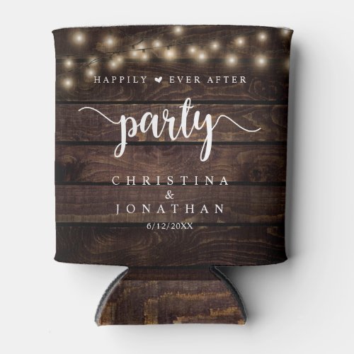 Wedding Dinner and Party Rustic String Lights Can Cooler
