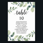 Wedding Dinner, Eucalyptus Guests Seating Chart  Table Number<br><div class="desc">Wedding Dinner Guest Seating Table Chart Card,  Modern Greenery Eucalyptus themes.
Customise the text and / or remove and fill in with your wedding party themed.</div>