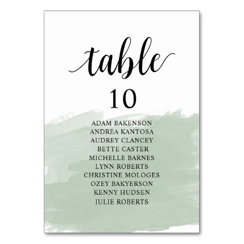 Wedding Dinner Greenery Seating Chart Table Numbe Table Number