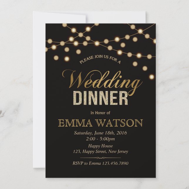 Wedding Dinner Invitation (Front)