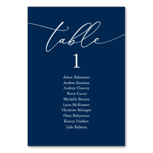 Wedding Dinner, Modern Guest Seating Chart and Tab Table Number