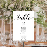 Wedding Dinner Modern Guest Seating Chart Card<br><div class="desc">Wedding Dinner Guest Seating Table Chart Card,  Modern Classy themed
Customise the text and / or remove and fill in with your wedding party color theme.</div>