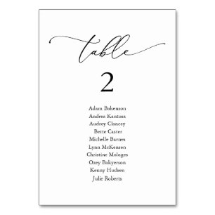 Wedding Dinner, Modern Guest Seating Chart Table N Number