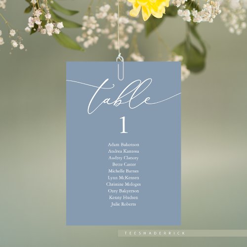 Wedding Dinner Modern Guest Seating Chart Table Number