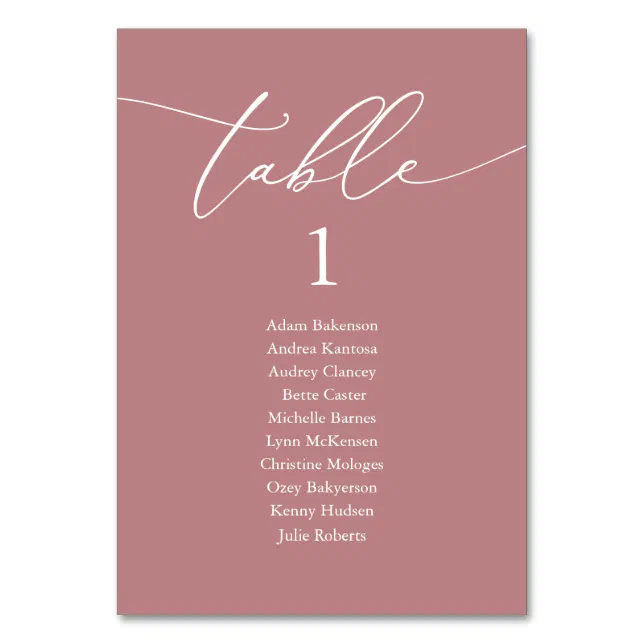 Wedding Dinner, Modern Guest Seating Chart Table Number | Zazzle