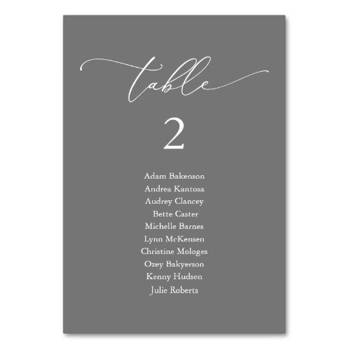 Wedding Dinner Modern Guest Seating Chart Table Table Number