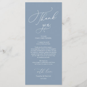 Wedding Dinner Place Setting Thank You Card