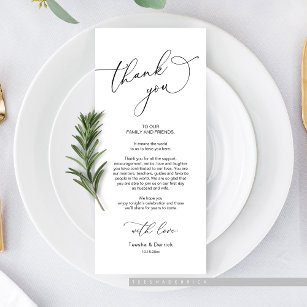 Wedding Dinner, Place Setting Thank You Card
