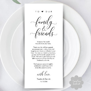 Wedding Dinner Place Setting Thank You Card