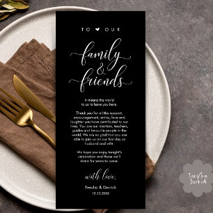 Wedding Dinner Place Setting Thank You Card