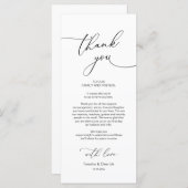 Wedding Dinner Place Setting Thank You Card | Zazzle