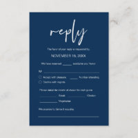 Wedding Dinner RSVP, meal options, song request En