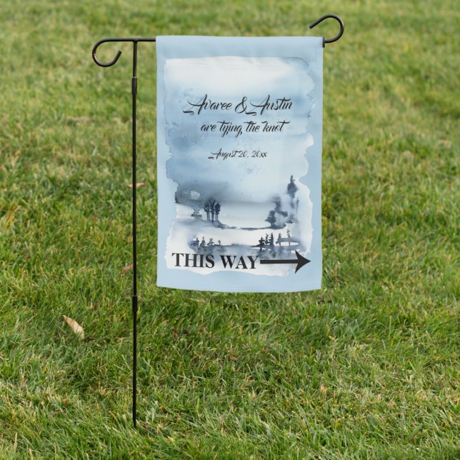 Wedding Direction Flag (In SItu)