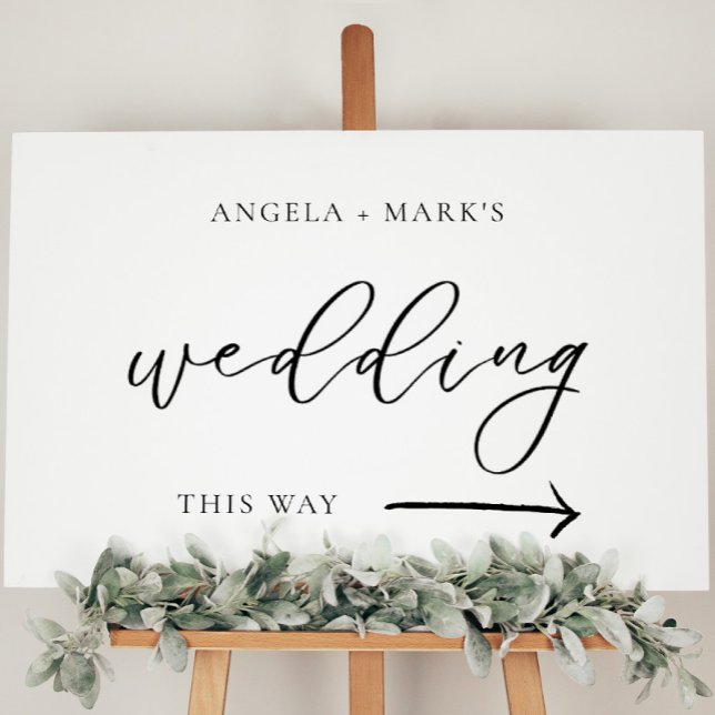 Wedding Direction Sign Modern Script Calligraphy (Creator Uploaded)