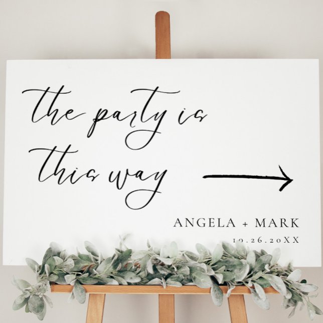 Wedding Direction Sign | The Party is This Way (Creator Uploaded)