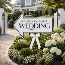 Wedding Directional Arrow Yard Sign Ceremony