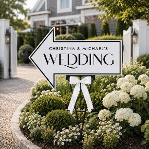Wedding Directional Arrow Yard Sign Ceremony