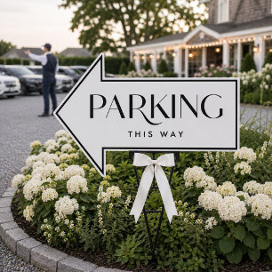 Wedding Directional Arrow Yard Sign Parking