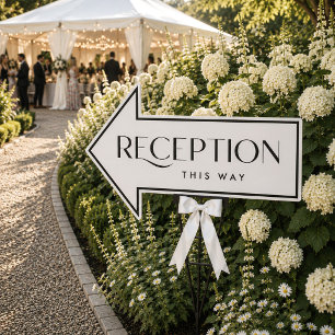 Wedding Directional Arrow Yard Sign Reception