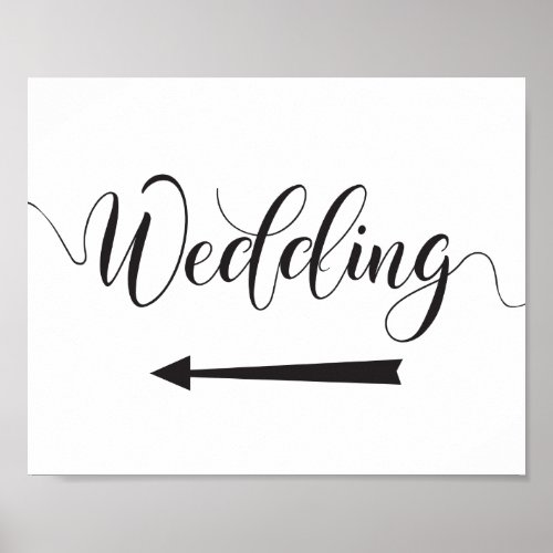 Wedding Directions Sign _ Left Arrow