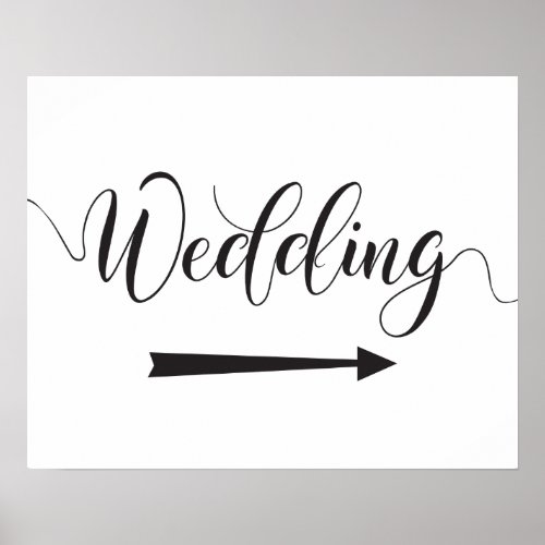 Wedding Directions Sign _ Right Arrow