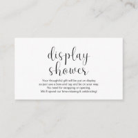 Wedding Display Shower, Minimal, Black,