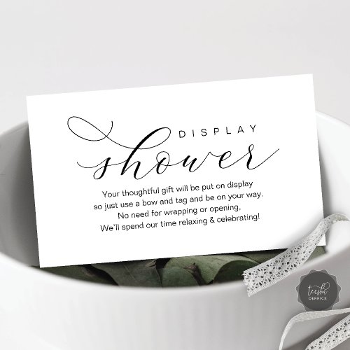 Wedding Display Shower Modern elegance minimal Enclosure Card