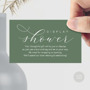 Wedding Display Shower, Modern elegance minimal Enclosure Card
