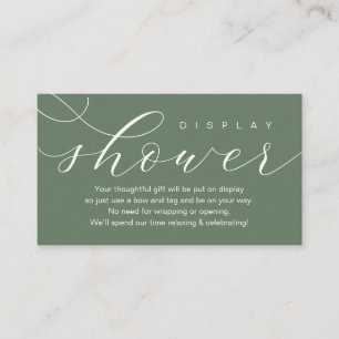 Wedding Display Shower, Modern elegance minimal Enclosure Card