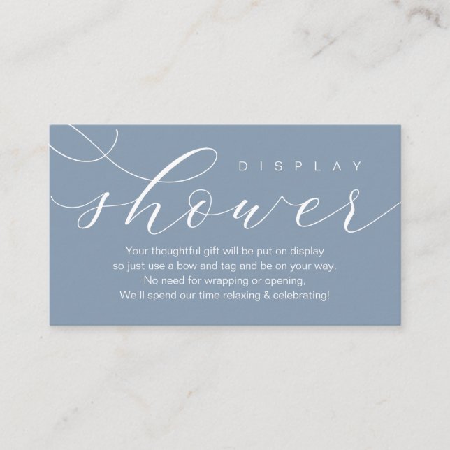 Wedding Display Shower, Modern elegance minimal Enclosure Card (Front)