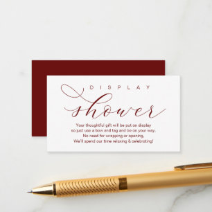 Wedding Display Shower, Modern Elegant Enclosure Card