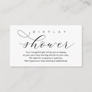 Wedding Display Shower, Modern Elegant Enclosure Card