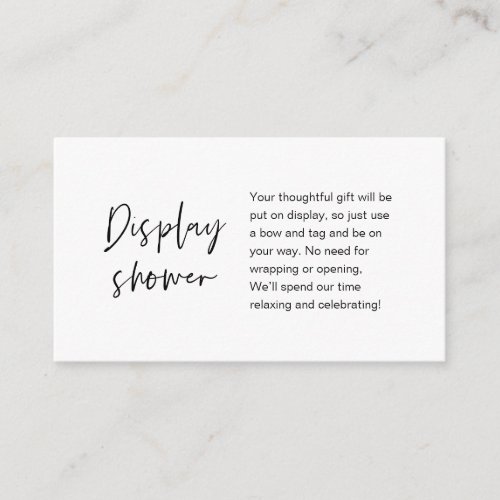 Wedding Display Shower Modern Minimalist Enclosure Card