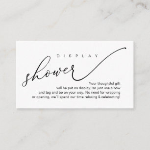Wedding Display Shower, Modern Romantic Enclosure Card