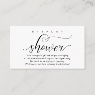 Wedding Display Shower, Modern Romantic Enclosure Card