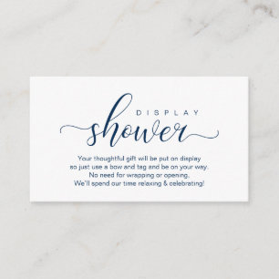 Wedding Display Shower, Modern Romantic Enclosure Card