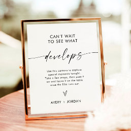 Wedding Disposable Camera Sign, Wedding Photo Game Poster
