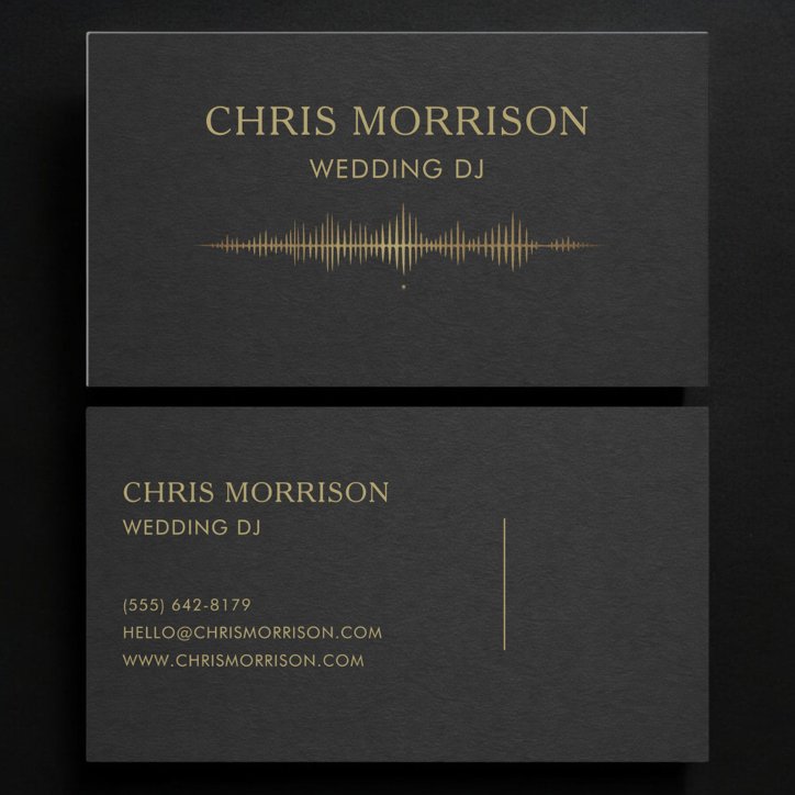 Wedding Dj Business Card