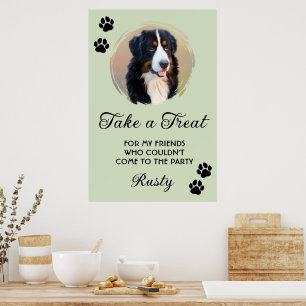 Wedding Dog Biscuit Bar with Photo Poster