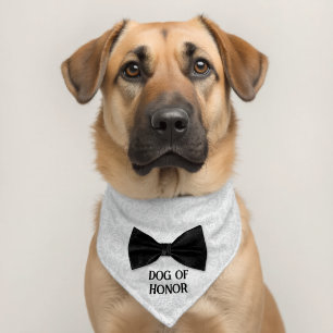 Wedding Dog of Honor Bow Tie Pet Bandana Collar