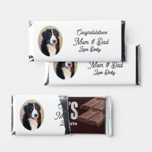 Wedding Dog Photo 5.5"w x 2.25"h Hershey Bar Favors