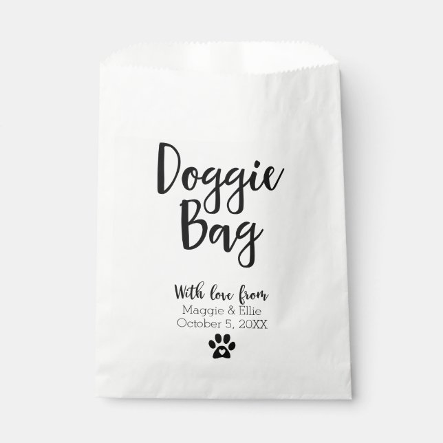 Wedding Doggie Treat Favor Bags (Front)