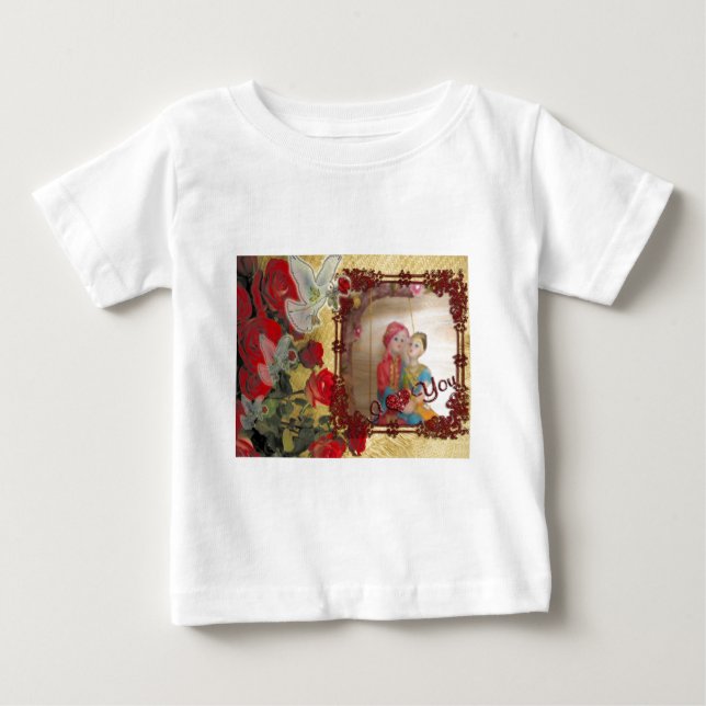 Wedding Doll Portrait Graphic Art Print Baby T-Shirt (Front)