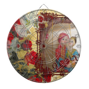 Wedding Doll Portrait Graphic Art Print Dart Board