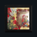 Wedding Doll Portrait Graphic Art Print Gift Box<br><div class="desc">Wedding Doll Portrait Graphic Art Print Celebrate Love with Our “Wedding Doll Portrait” Introducing our enchanting “Wedding Doll Portrait Graphic Art Print, ” featuring beautifully illustrated South Asian bride and groom dolls. This charming artwork is set against a colorful backdrop, framed by vibrant red roses and complemented by a soft...</div>