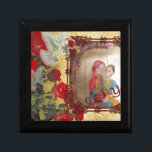 Wedding Doll Portrait Graphic Art Print Gift Box<br><div class="desc">Wedding Doll Portrait Graphic Art Print Celebrate Love with Our “Wedding Doll Portrait” Introducing our enchanting “Wedding Doll Portrait Graphic Art Print, ” featuring beautifully illustrated South Asian bride and groom dolls. This charming artwork is set against a colorful backdrop, framed by vibrant red roses and complemented by a soft...</div>