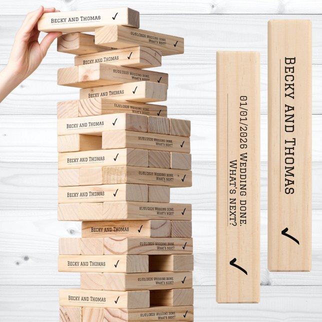 Wedding Done, Simple Minimal Straight Wedding Topple Tower (Creator Uploaded)