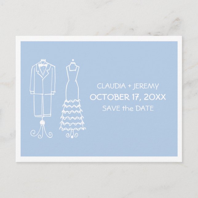Wedding Doodles | Save the Date Announcement Postcard (Front)
