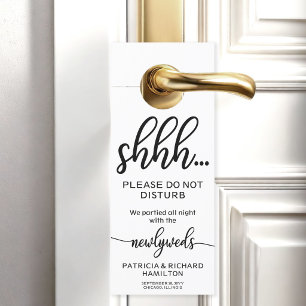 Wedding Door Hanger Do Not Disturb Hotel Sign